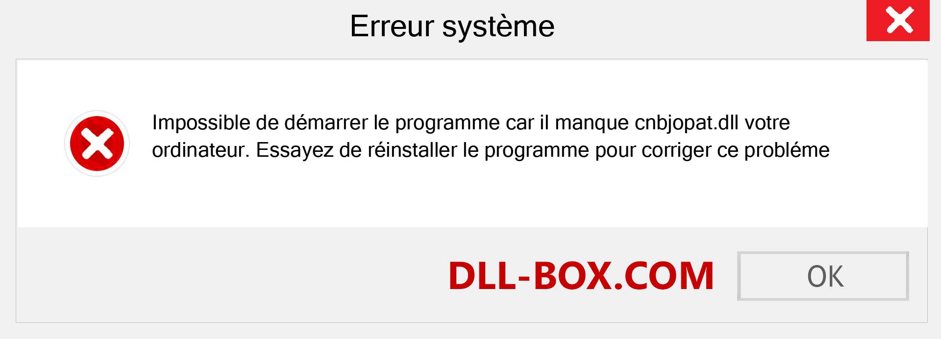 Le fichier cnbjopat.dll est manquant ?. Télécharger pour Windows 7, 8, 10 - Correction de l'erreur manquante cnbjopat dll sur Windows, photos, images